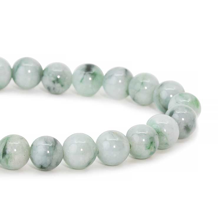 【一点もの】糸魚川翡翠7mm シンプルブレスレット【鑑別書付き】 写真