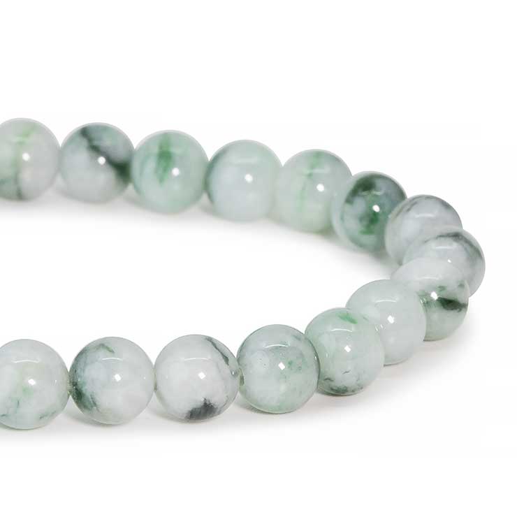 【一点もの】糸魚川翡翠7mm シンプルブレスレット【鑑別書付き】 写真