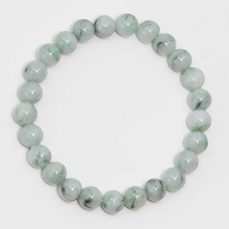 【一点もの】糸魚川翡翠7mm シンプルブレスレット【鑑別書付き】 写真