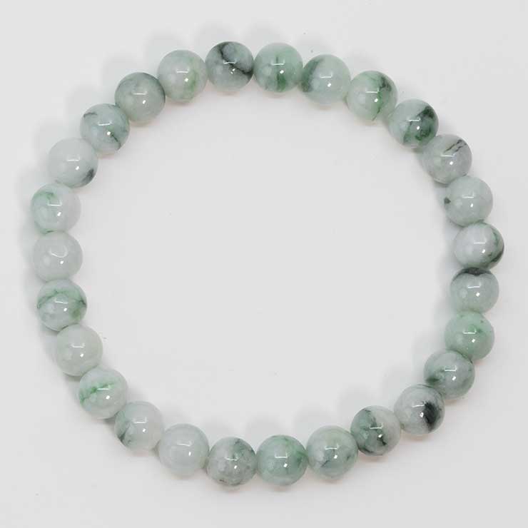 【一点もの】糸魚川翡翠7mm シンプルブレスレット【鑑別書付き】 写真