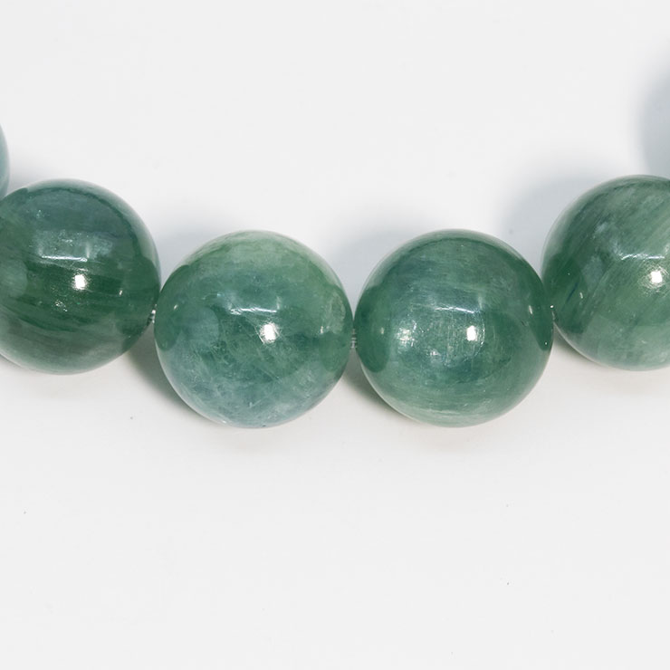 【一点もの】グリーンカイヤナイト11mm シンプルブレスレット 写真