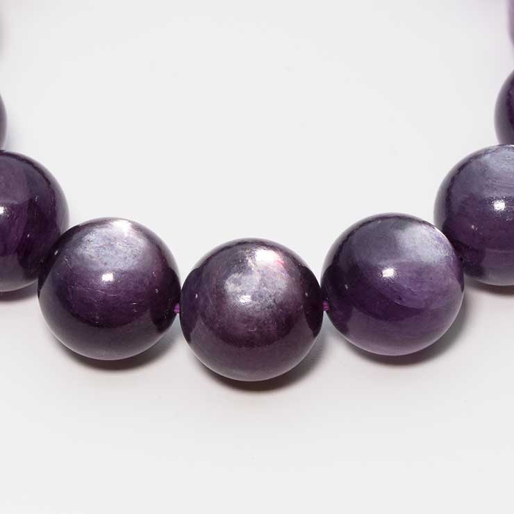 【一点もの】パープルマイカ14mm シンプルブレスレット 写真
