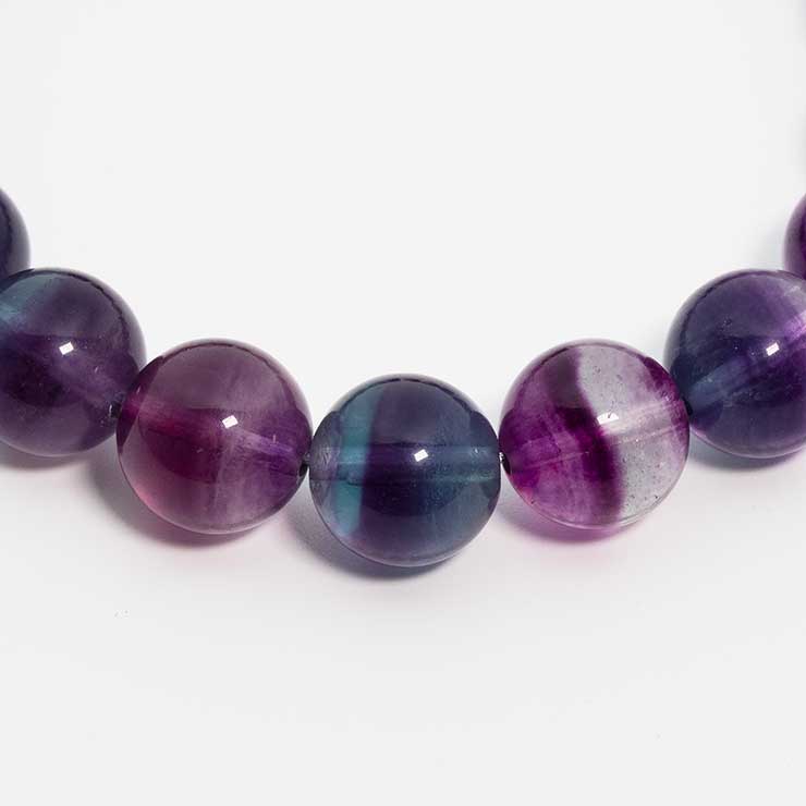 レインボーフローライト約11mm シンプルブレスレット 写真