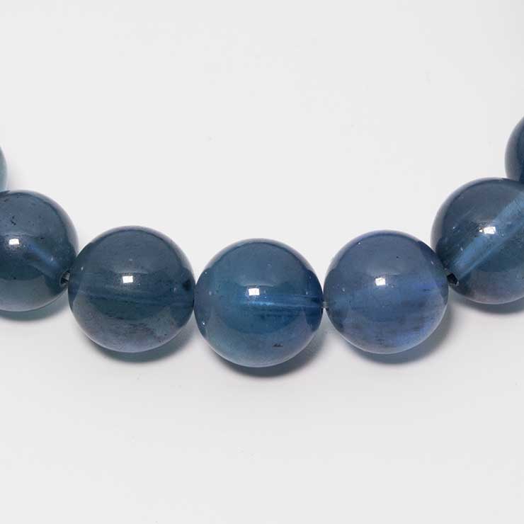 【一点もの】ブラックアクアマリン10mm シンプルブレスレット【鑑別書付き】 写真