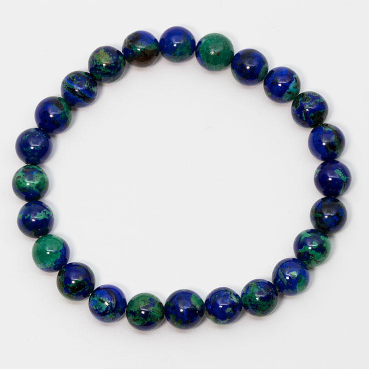 【限定2本】アズロマラカイト8mm シンプルブレスレット 写真