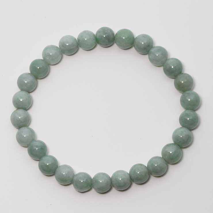 【一点もの】糸魚川翡翠8mm シンプルブレスレット【鑑別書付き】 写真