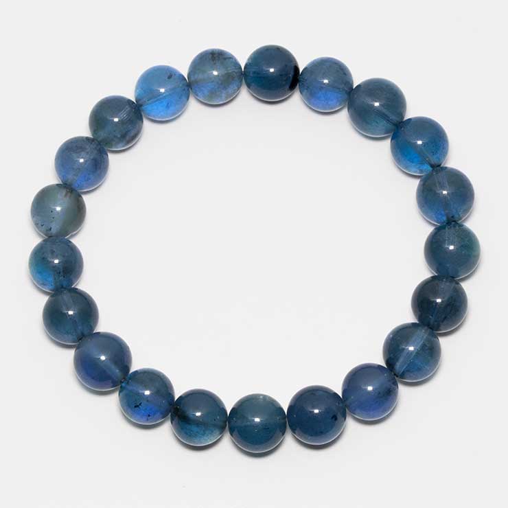 【一点もの】ブラックアクアマリン10mm シンプルブレスレット【鑑別書付き】 写真